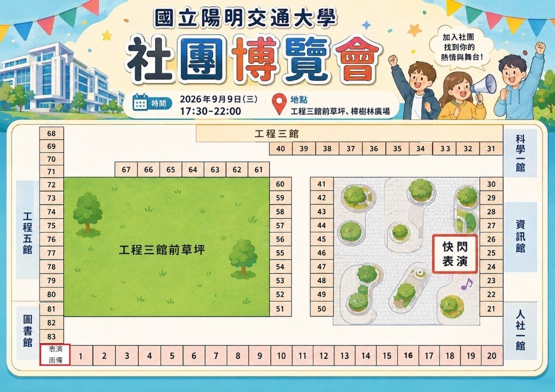2026 交大校區社團博覽會 活動海報
