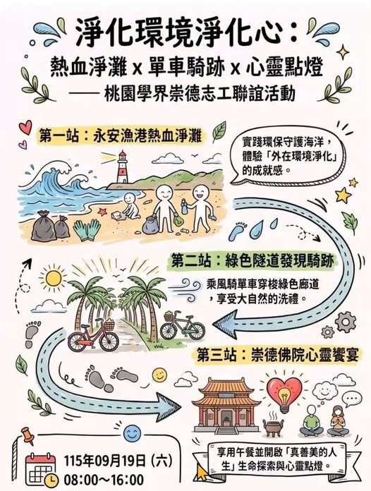 淨化環境淨化心：桃園學界崇德志工聯誼活動 活動海報