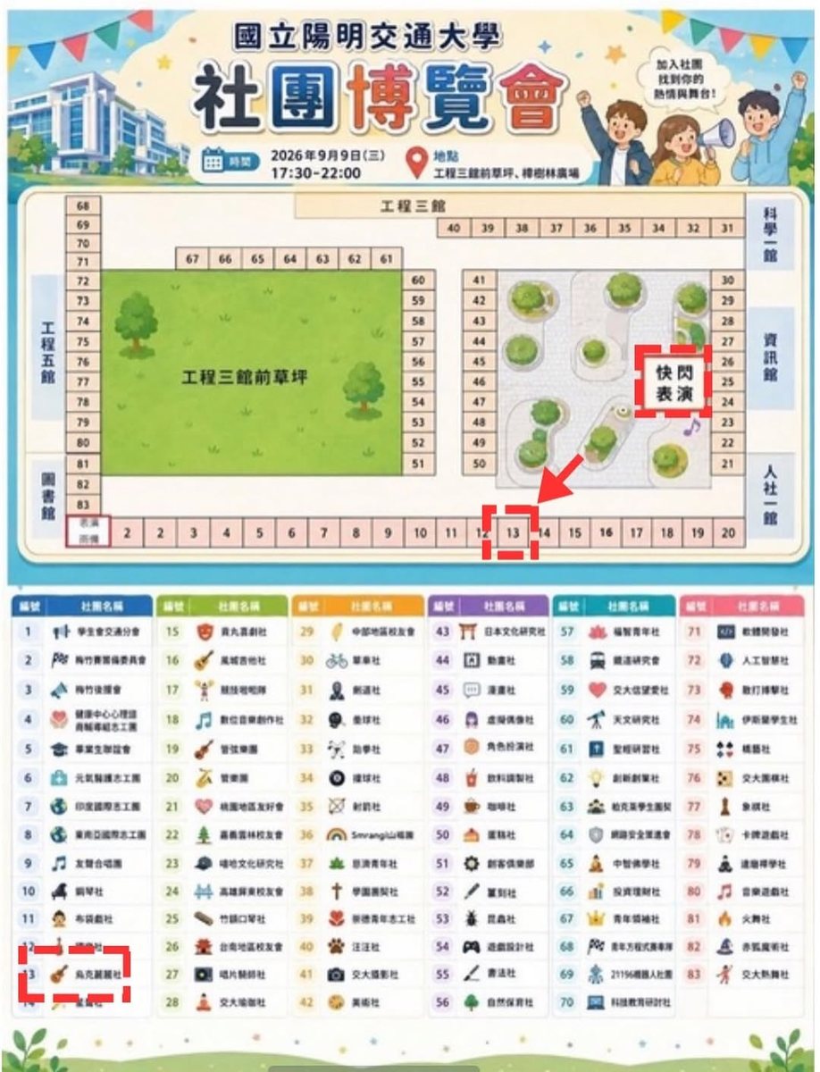 交大社博攤位與快閃表演 活動海報