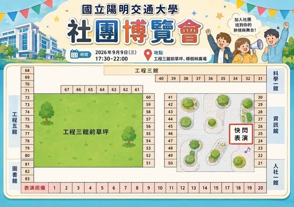 光復校區社團博覽會－交大漫畫社攤位 活動海報
